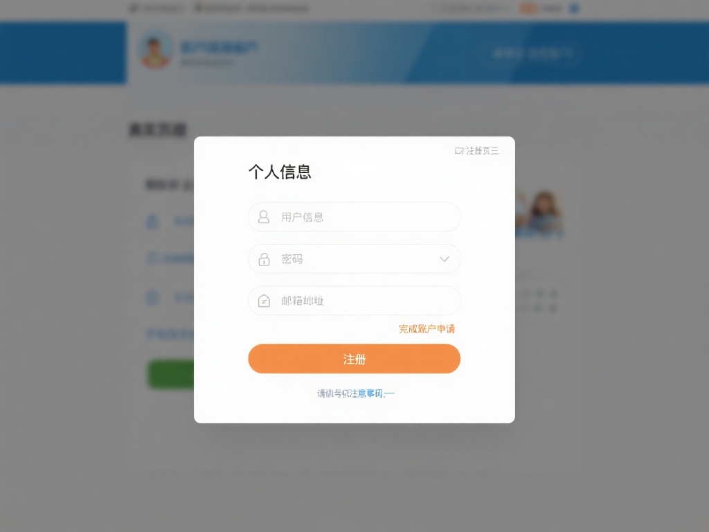 三、填写个人信息:
在注册页面，需要填写您的真实